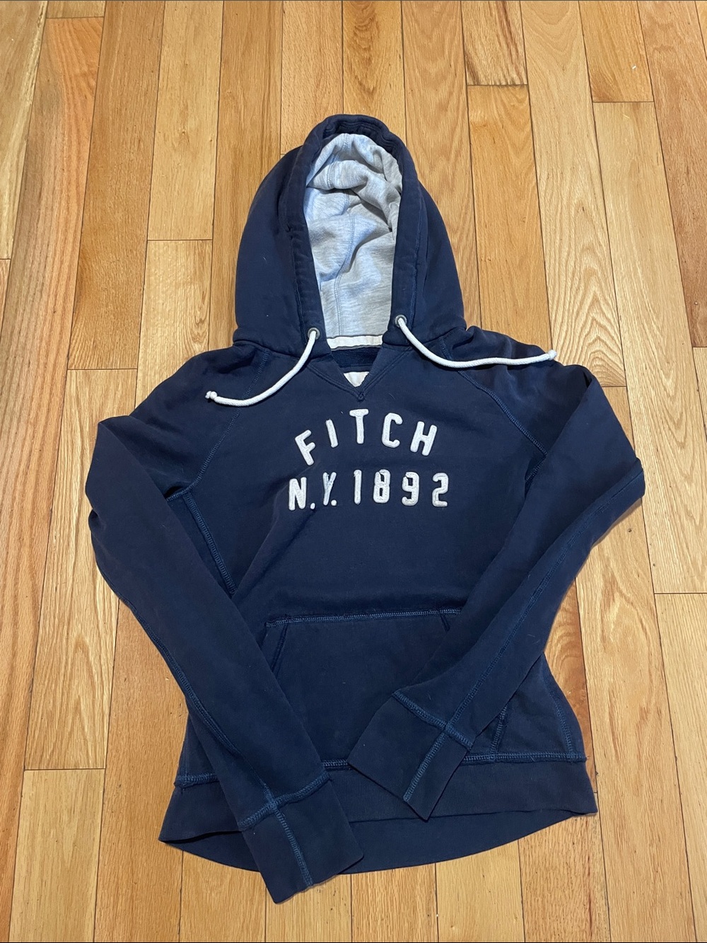 Abercrombie & Fitch Navy Hooded Pullover Sweatshirt